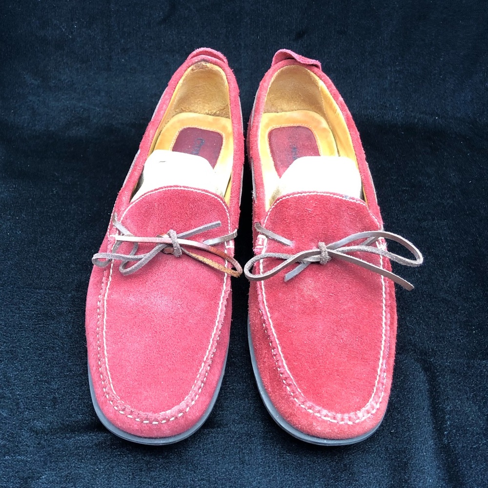 Cole Hassan Red Suede Loafers